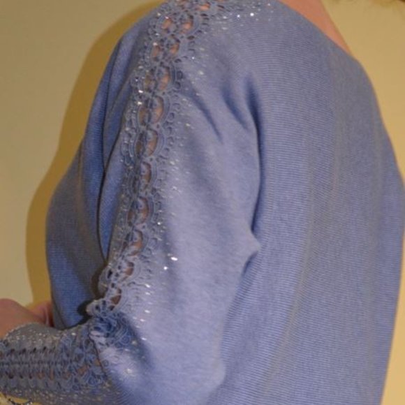 Sweater with decorated long sleeves - Picture 6 of 12